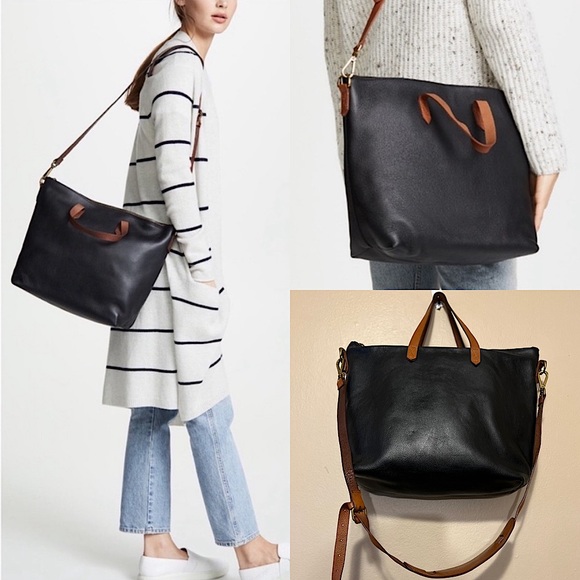 Madewell Bags Madewell Leather Ziptop Transport Carryall Tote